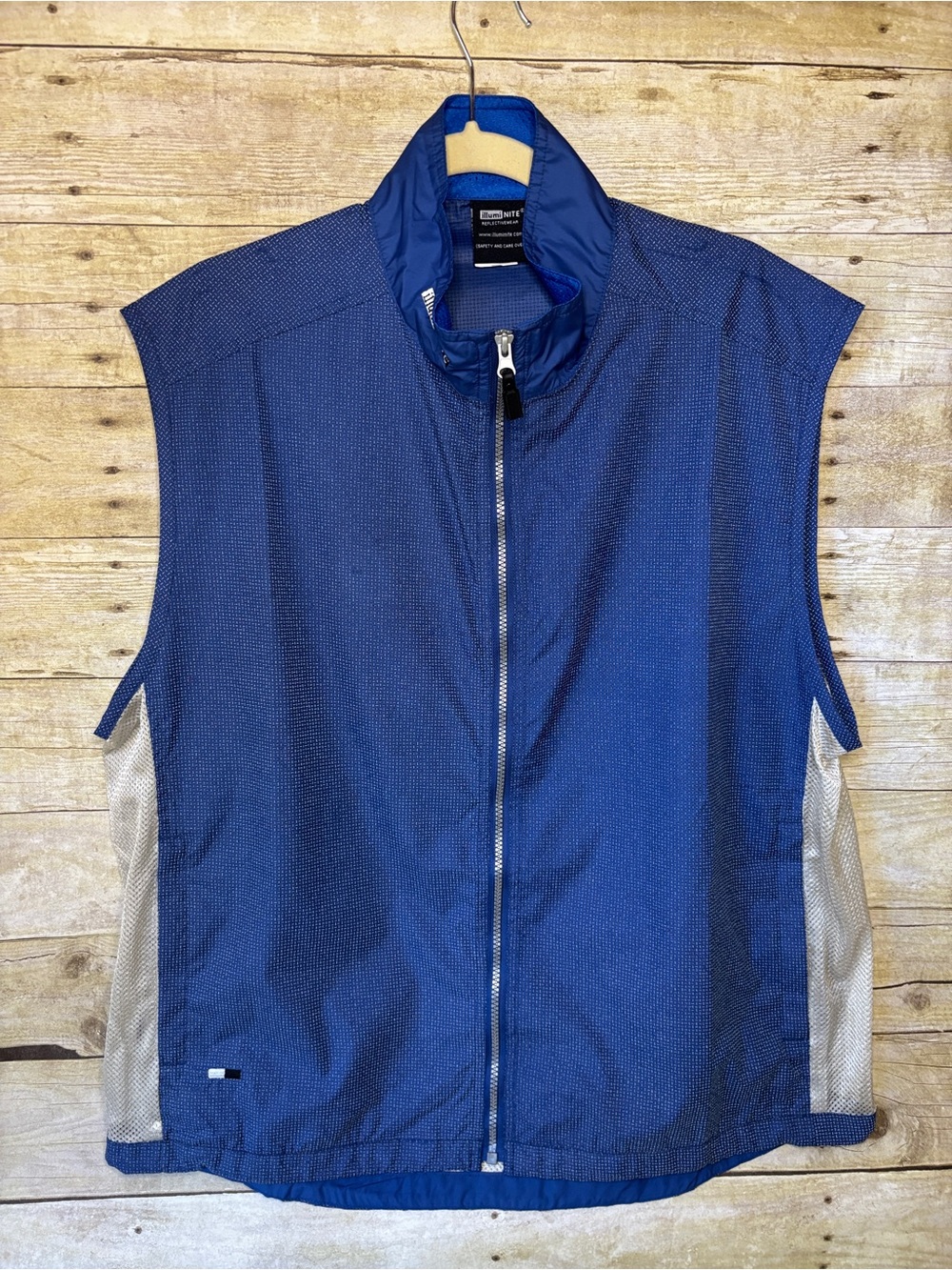 Illuminite Men's Navy Illumination Performance Zip-Up Vest for Nighttime